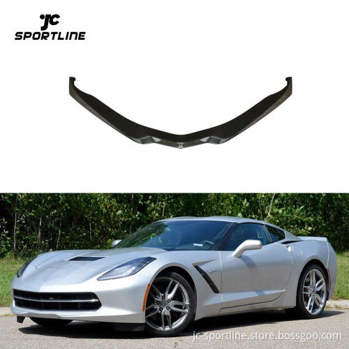 Real Carbon Fiber Front Bumper Splitter Chin Lip for Chevrolet Corvette C7 2014-2017